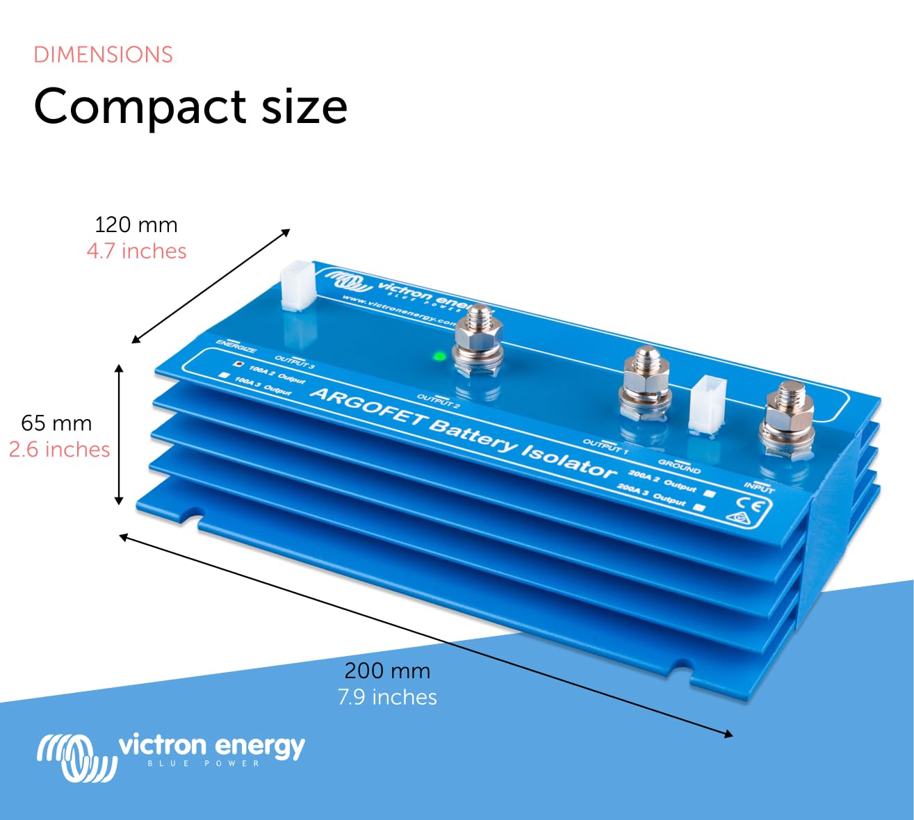 Victron Energy Argofet Battery Isolators 100-2AC (2 Batteries 100 amp) - Image 3