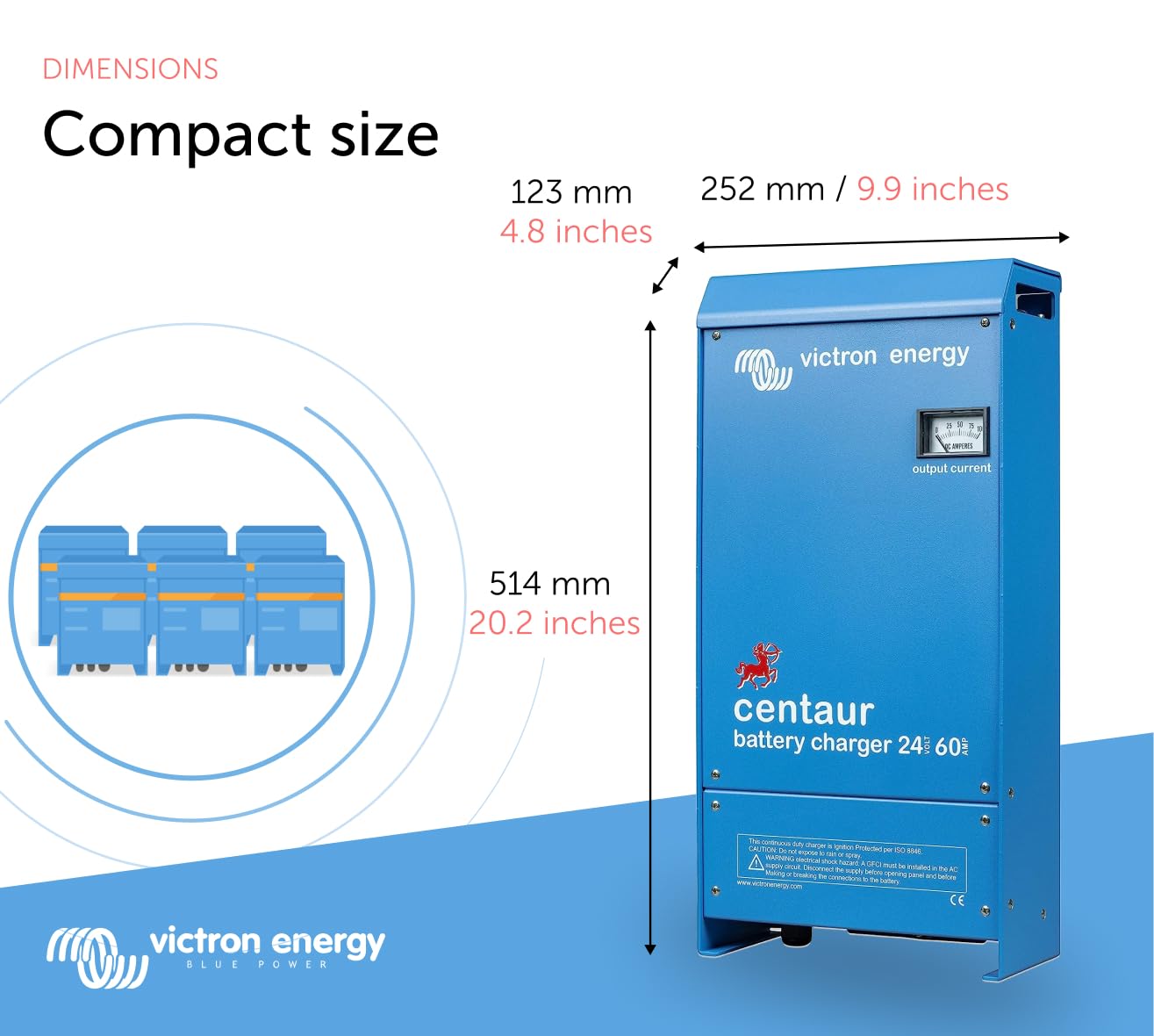 Victron Energy Centaur 24-Volt 60 amp 3 Bank Battery Charger - Image 3